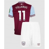 Maglia Calcio West Ham United Niclas Fullkrug #11 Prima Divisa Bambino 2024-25 Manica Corta (+ pantaloncini)